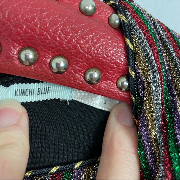 Kimchi Blue Melody Stripe Shimmer Mini Dress | Size Small - Picture 12 of 13